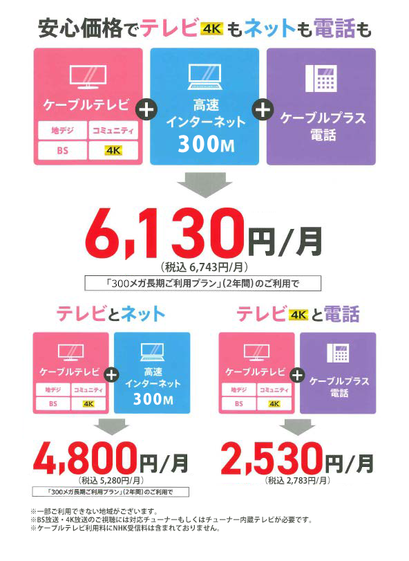 安心価格てテレビもネットも